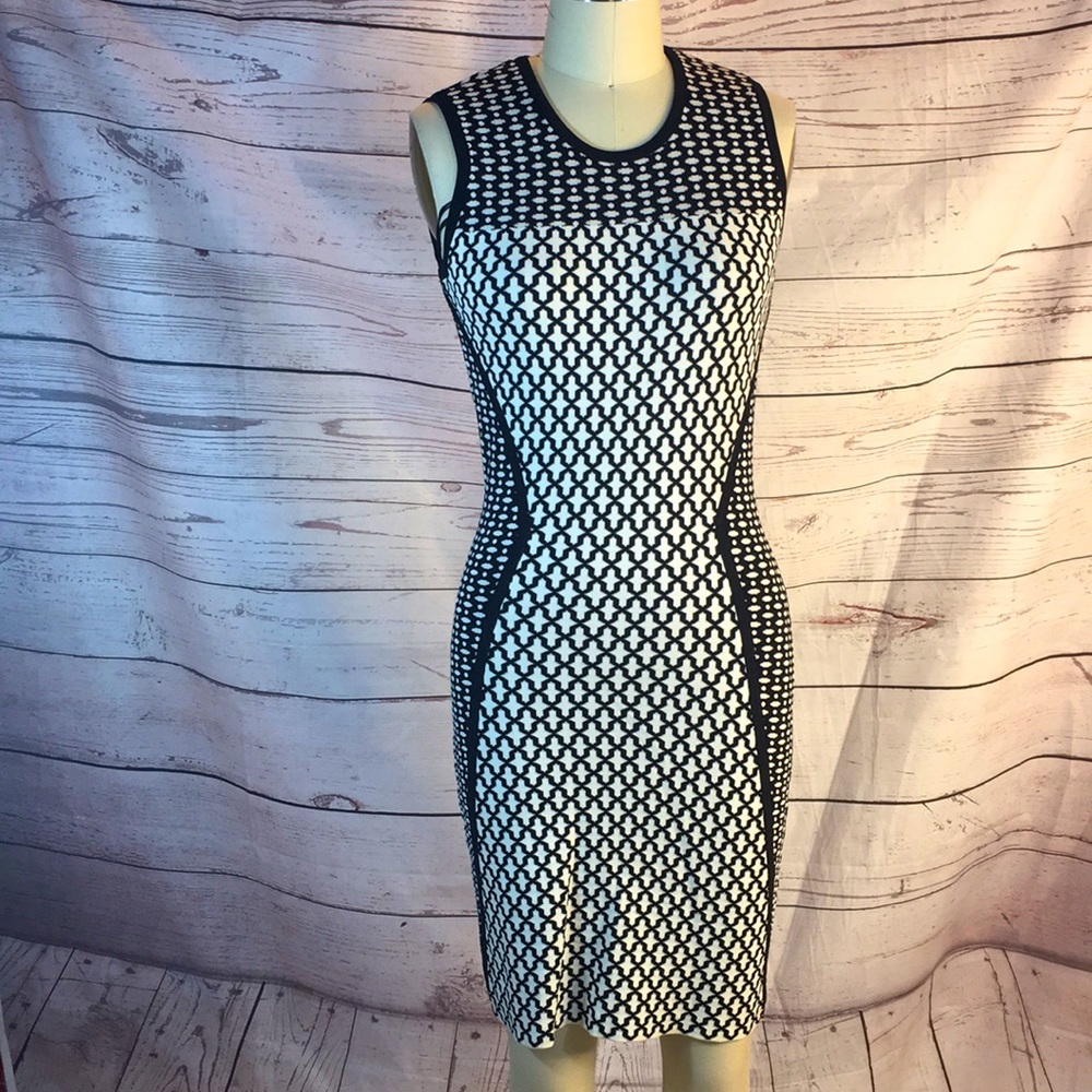 Ronny Kobo | black and white patterned dress